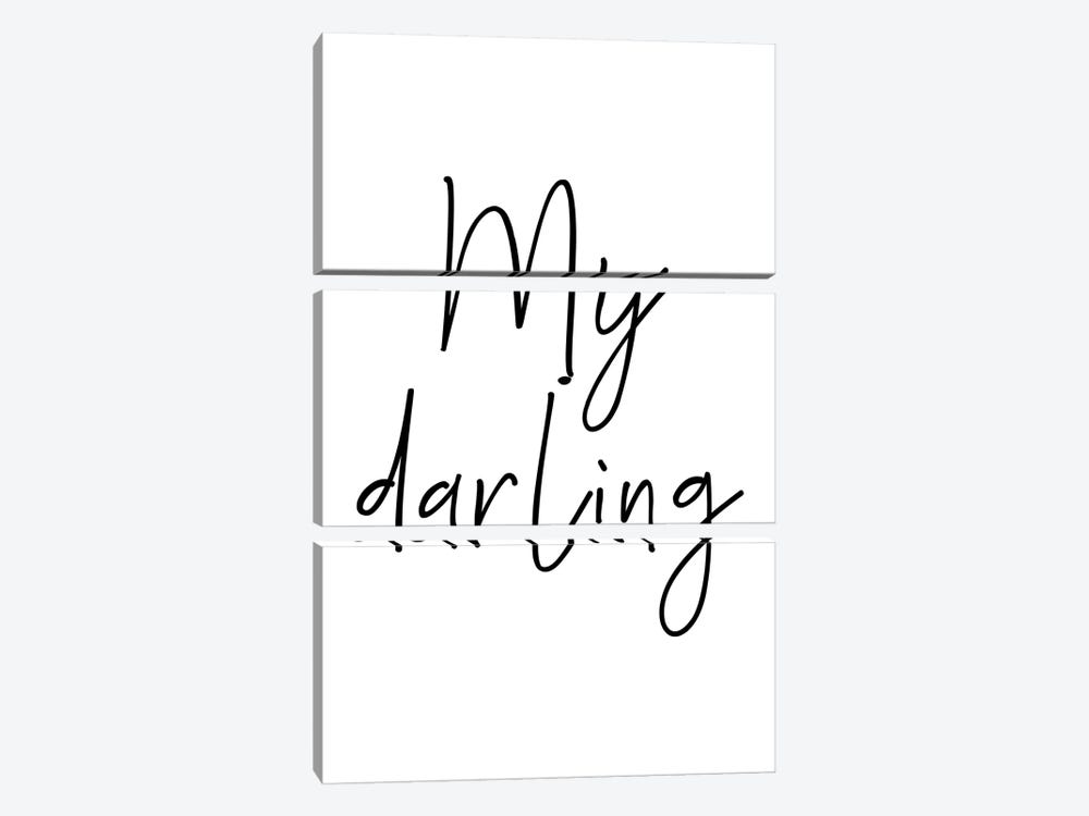 My Darling Black by Pixy Paper 3-piece Canvas Art Print