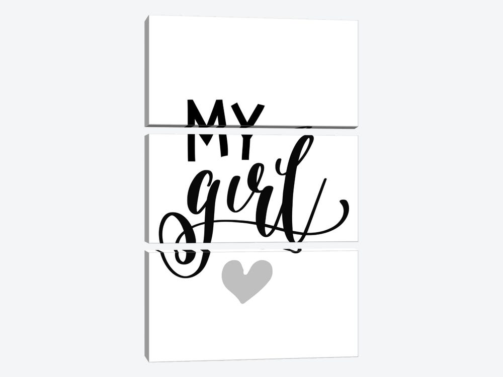 My Girl Black by Pixy Paper 3-piece Canvas Art