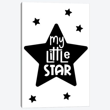 My Little Star Black Canvas Print #PXY359} by Pixy Paper Canvas Art
