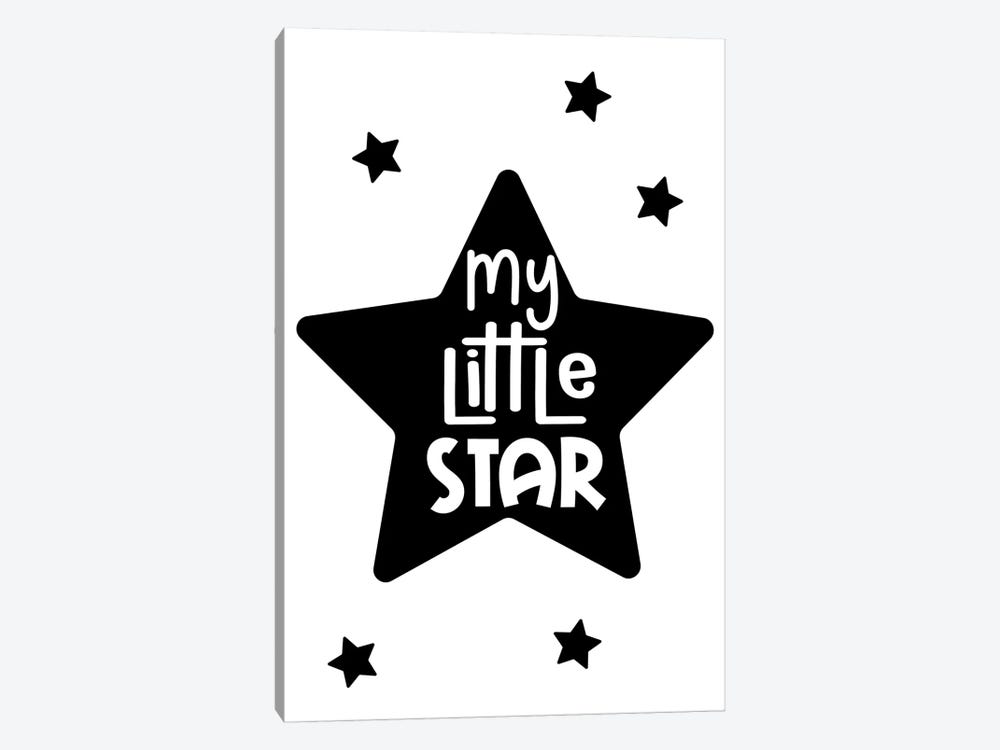 My Little Star Black by Pixy Paper 1-piece Canvas Wall Art