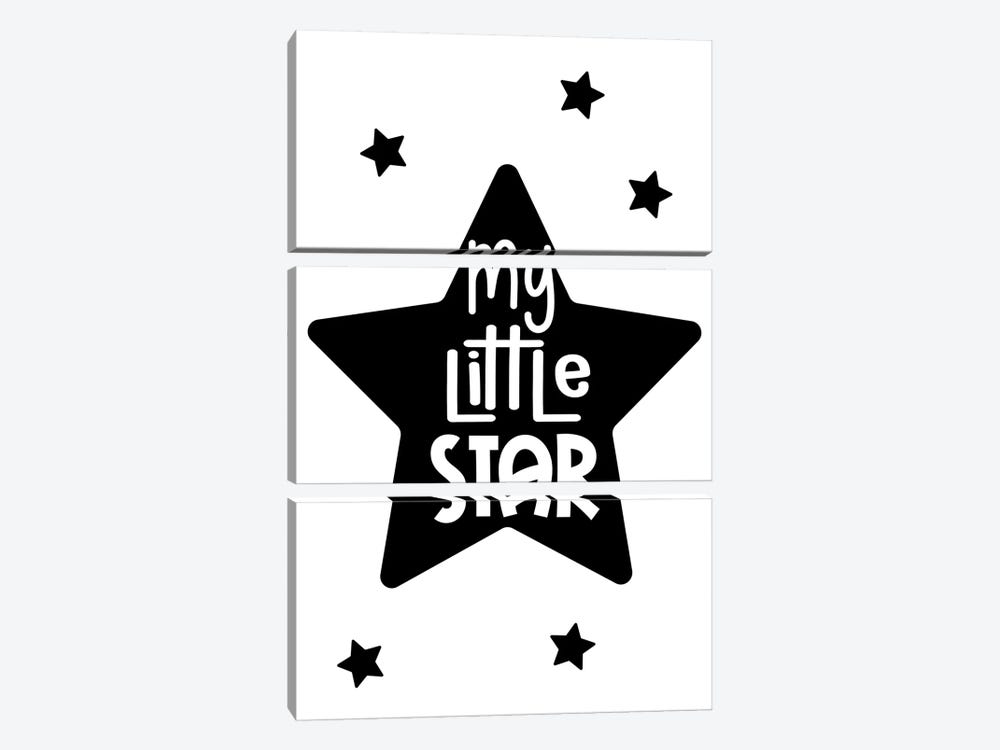 My Little Star Black by Pixy Paper 3-piece Canvas Art