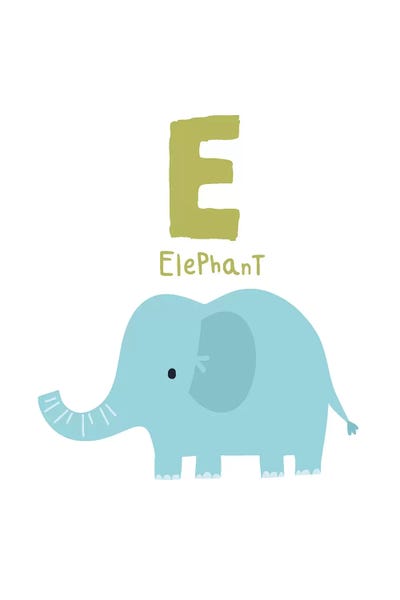 The Letter E: Animal Alphabet - E by Pixy Paper