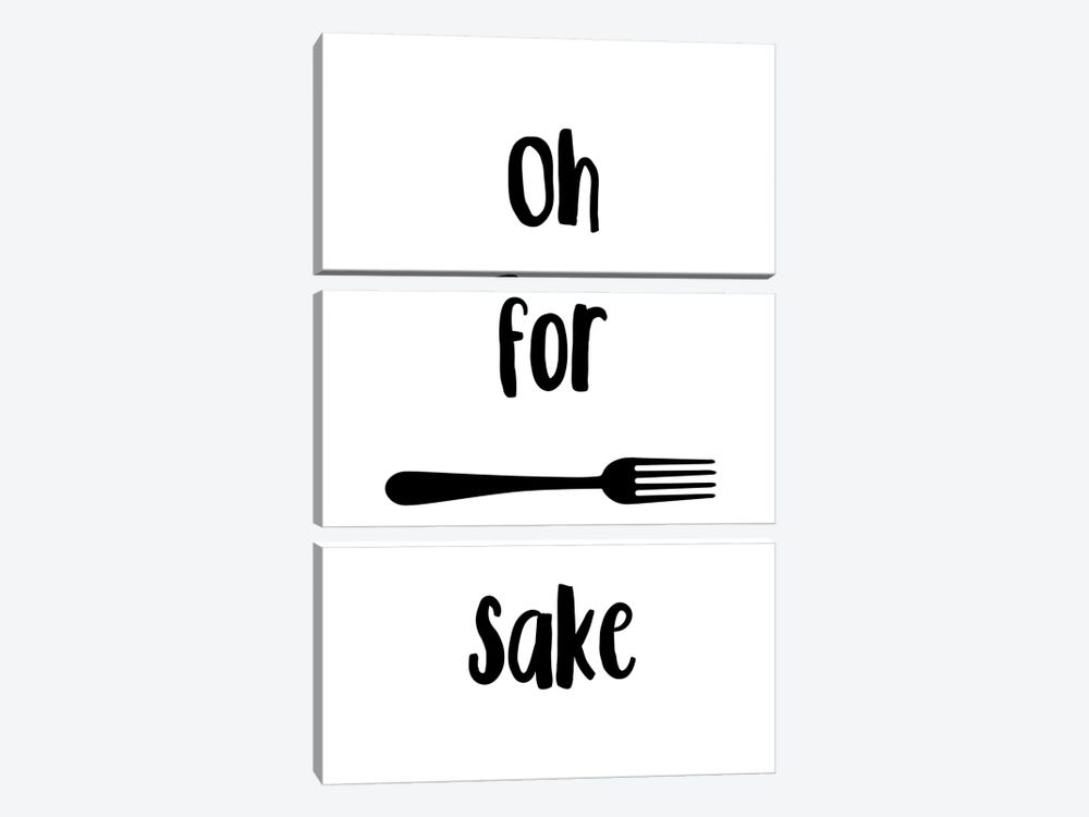 Oh For Fork Sake by Pixy Paper 3-piece Canvas Art Print
