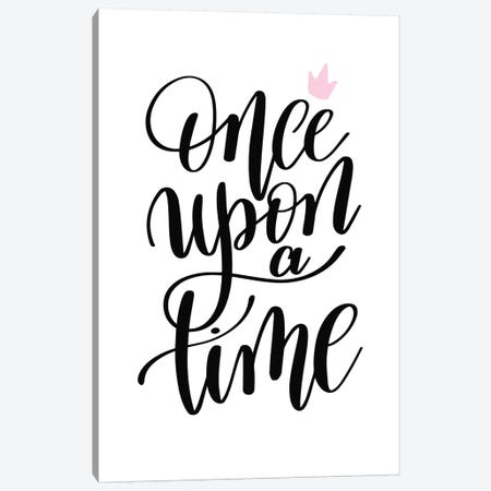 Once Upon A Time Black Canvas Print #PXY378} by Pixy Paper Canvas Artwork