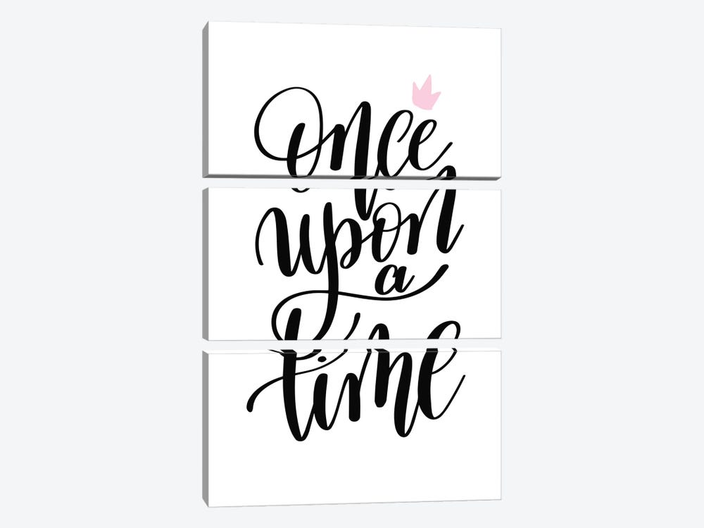 Once Upon A Time Black 3-piece Canvas Art Print