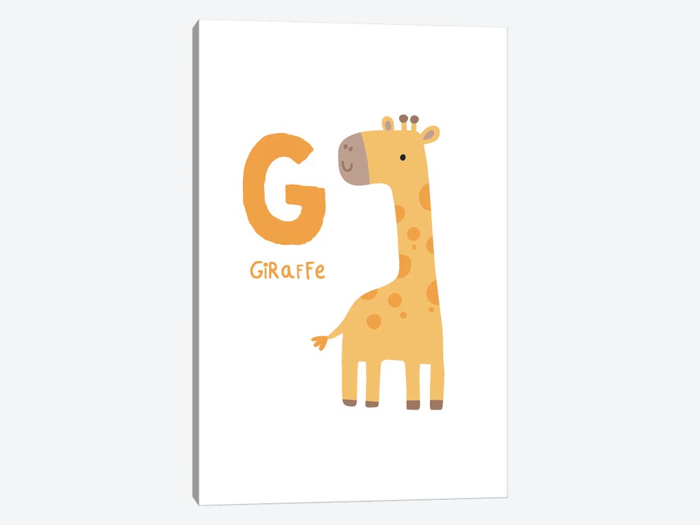 Animal Alphabet - G by Pixy Paper 1-piece Canvas Wall Art