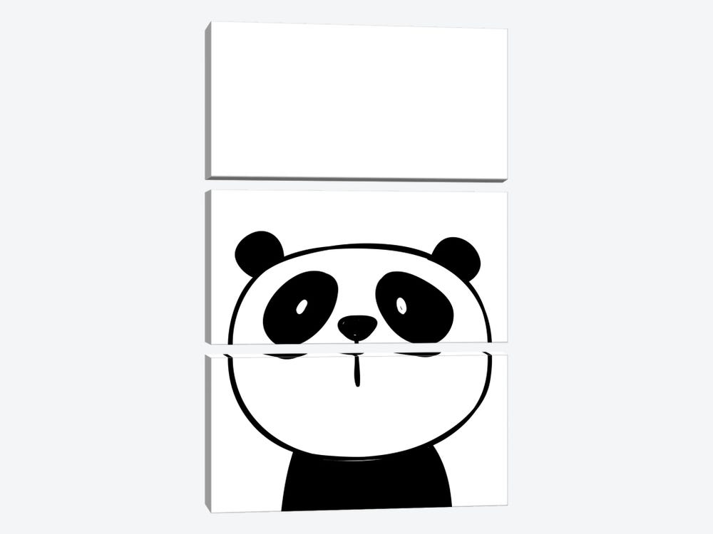 Panda by Pixy Paper 3-piece Canvas Art Print