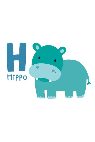 Hippopotamuses: Animal Alphabet - H by Pixy Paper