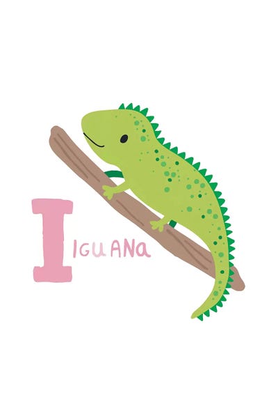 Animal Alphabet - I by Pixy Paper art print