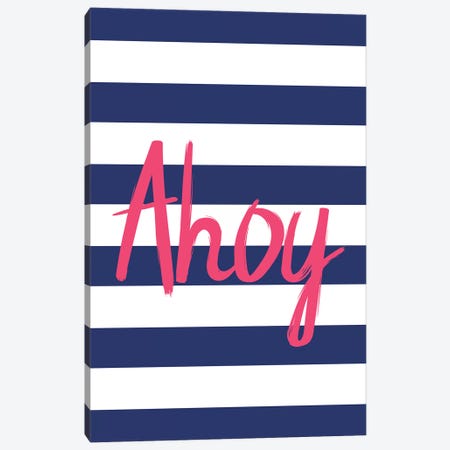 Pink Ahoy Nordic Design Canvas Print #PXY392} by Pixy Paper Canvas Wall Art