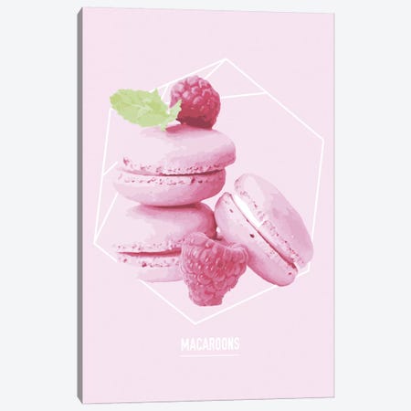 Pink Macaroons Canvas Print #PXY398} by Pixy Paper Canvas Art