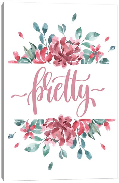Pretty Pink Floral Collection Canvas Art Print - Pixy Paper