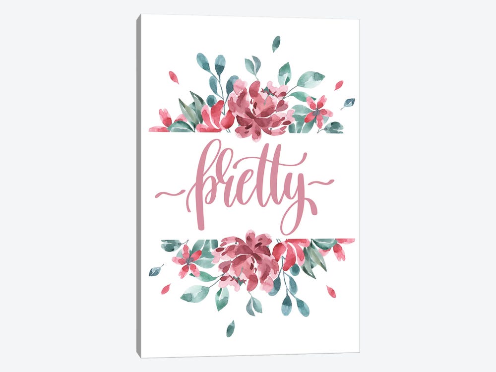 Pretty Pink Floral Collection by Pixy Paper 1-piece Canvas Artwork