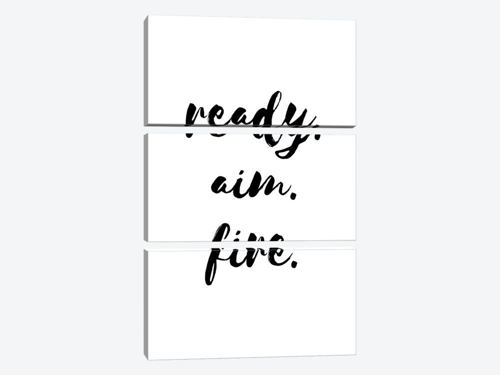 Ready Aim Fire by Pixy Paper 3-piece Canvas Wall Art