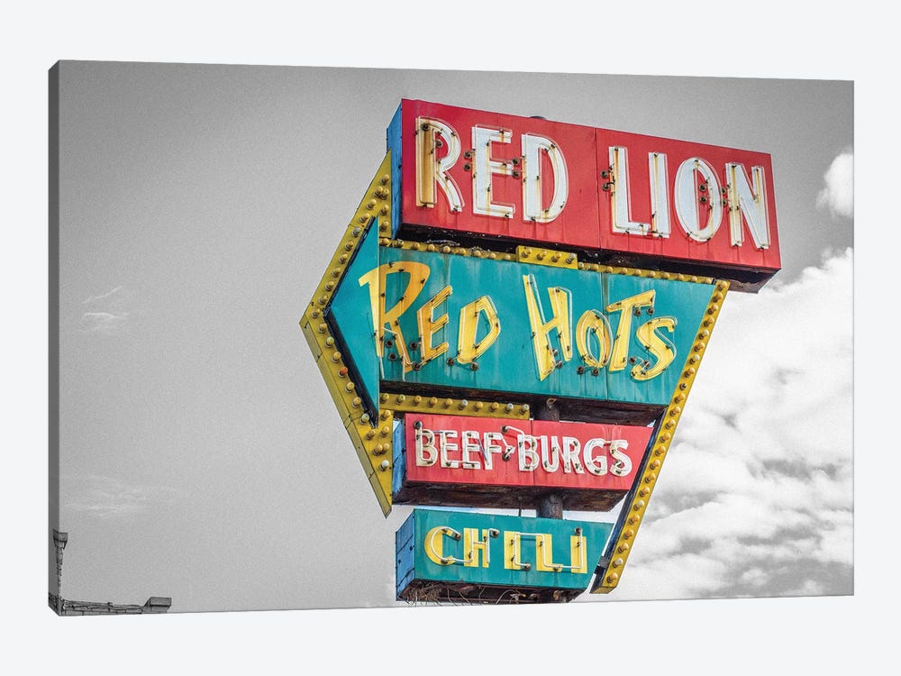 Red Hot Sign by Pixy Paper 1-piece Canvas Art Print