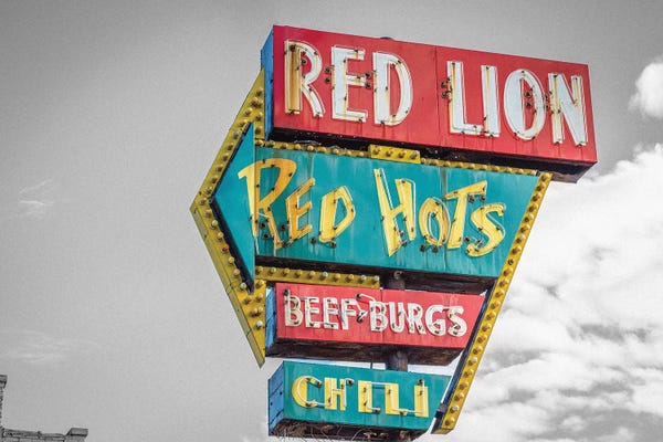 Grand Rapids: Red Hot Sign by Pixy Paper
