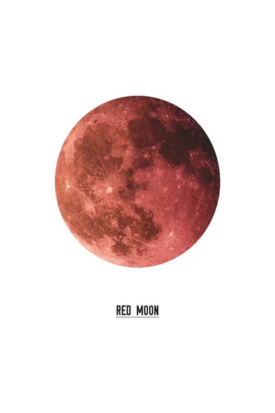 Red Moon by Pixy Paper canvas print