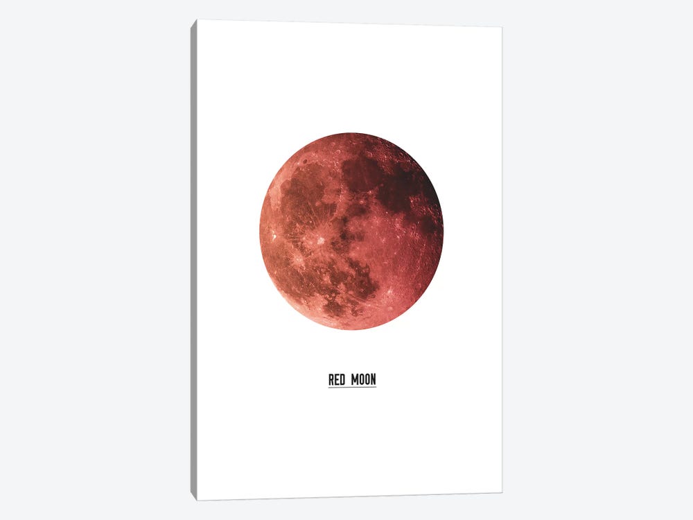 Red Moon by Pixy Paper 1-piece Canvas Art Print