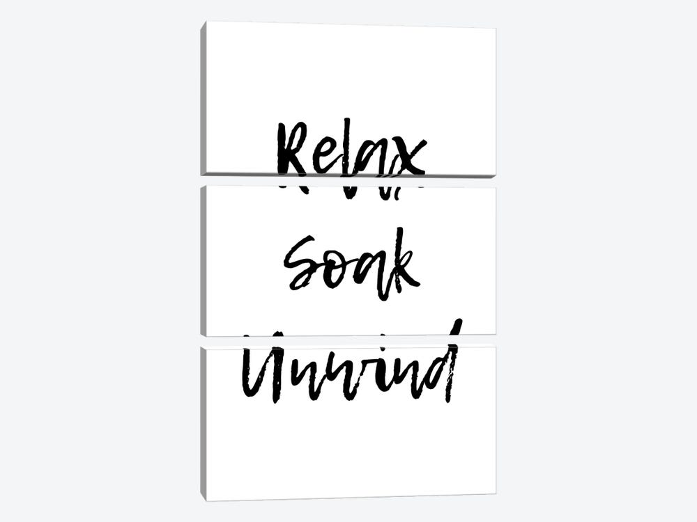 Relax Soak Unwind by Pixy Paper 3-piece Art Print