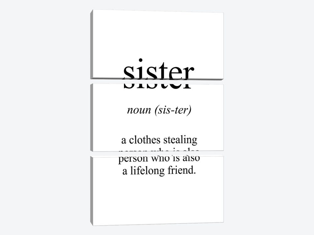 Sister Meaning by Pixy Paper 3-piece Canvas Print