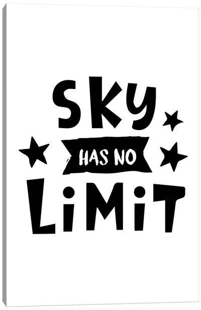 Sky Has No Limit Black Canvas Art Print - Pixy Paper