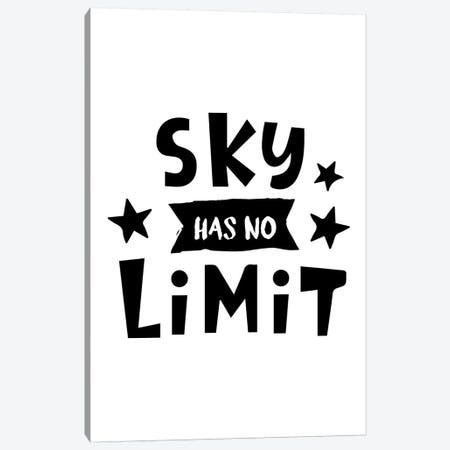 Sky Has No Limit Black Canvas Print #PXY447} by Pixy Paper Canvas Print