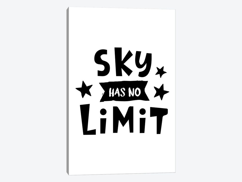Sky Has No Limit Black 1-piece Canvas Art