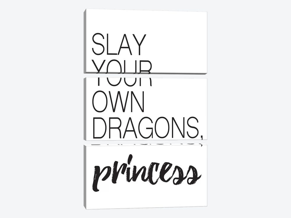 Slay Your Own Dragons-01 by Pixy Paper 3-piece Canvas Art Print