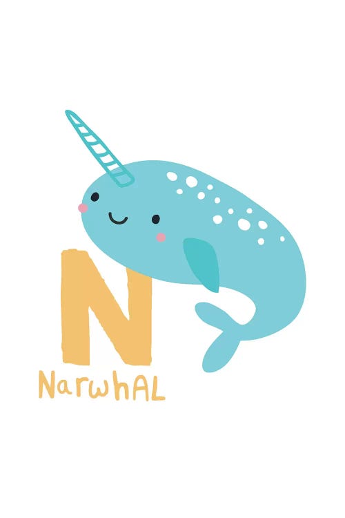 Animal Alphabet - N by Pixy Paper wall art