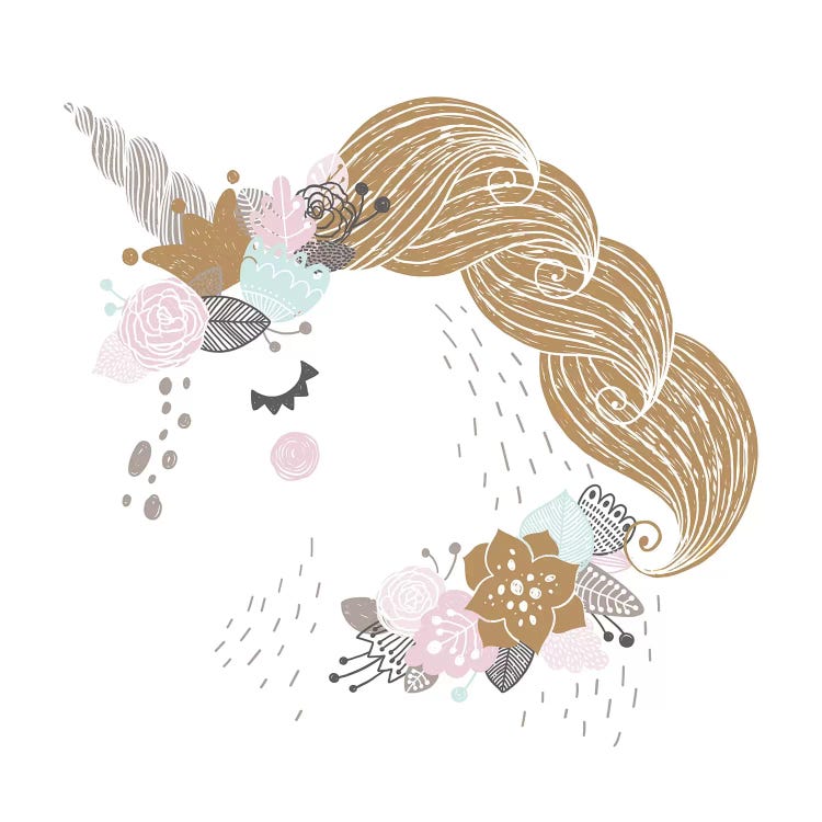 Super Unicorn Designs - Floral Unicorn
