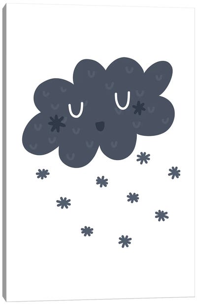 Super Unicorn Designs - Navy Cloud Canvas Art Print - Pixy Paper