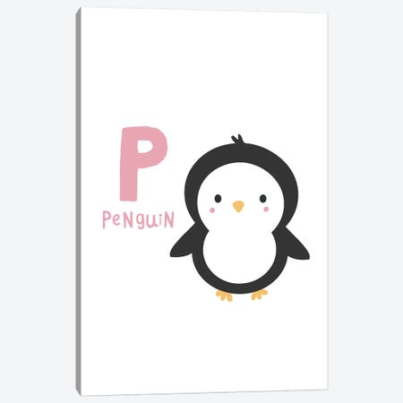 Animal Alphabet - P Canvas Print #PXY46} by Pixy Paper Art Print