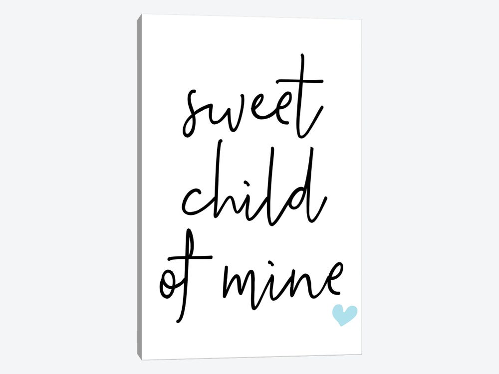 Sweet Child Of Mine Blue by Pixy Paper 1-piece Canvas Artwork