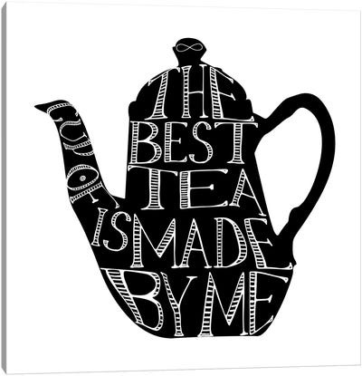 The Best Cup Of Tea Teapot Landscape Canvas Art Print - Tea Art