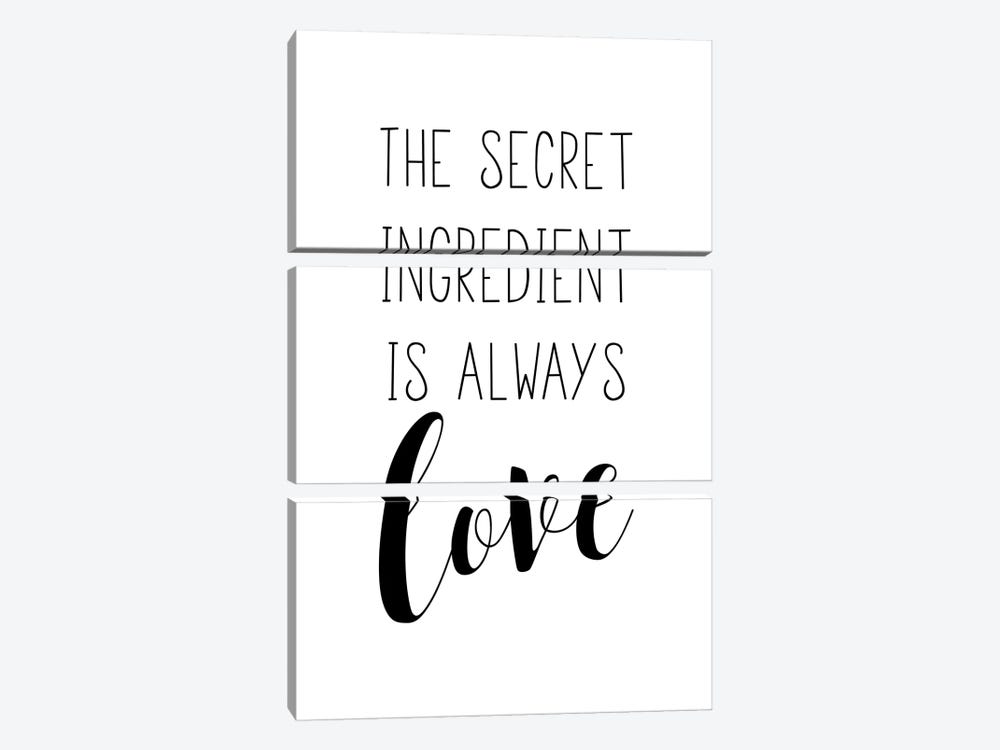 The Secret Ingredient Is Always Love by Pixy Paper 3-piece Canvas Print