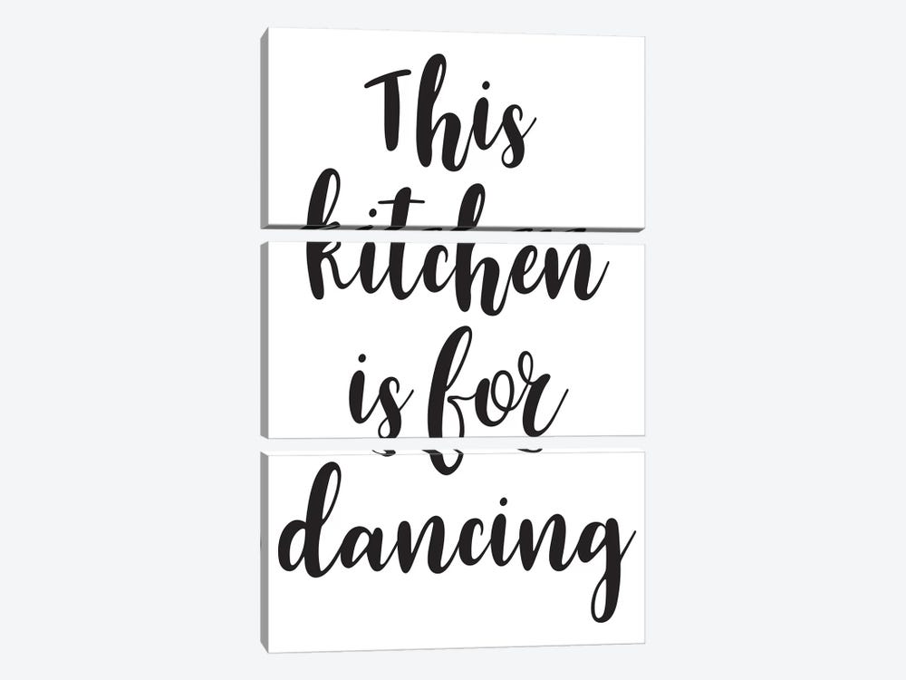 This Kitchen Is For Dancing by Pixy Paper 3-piece Art Print