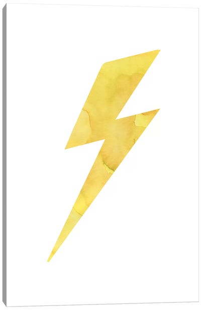 Thunder Watercolour Canvas Art Print - Lightning