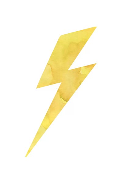 Lightning: Thunder Watercolour by Pixy Paper