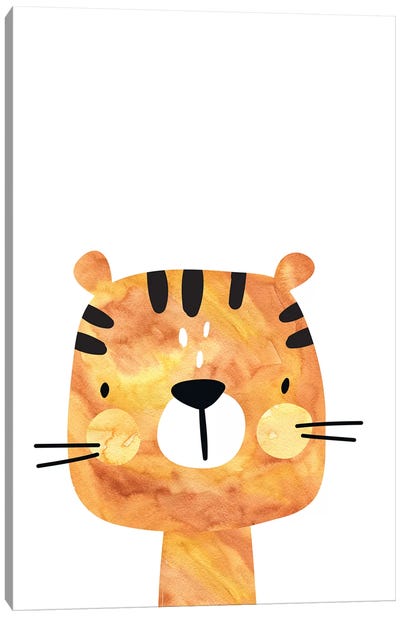 Tiger Watercolour Canvas Art Print - Pixy Paper