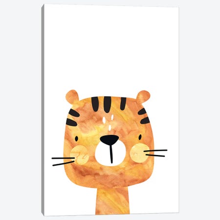 Tiger Watercolour Canvas Print #PXY488} by Pixy Paper Canvas Wall Art