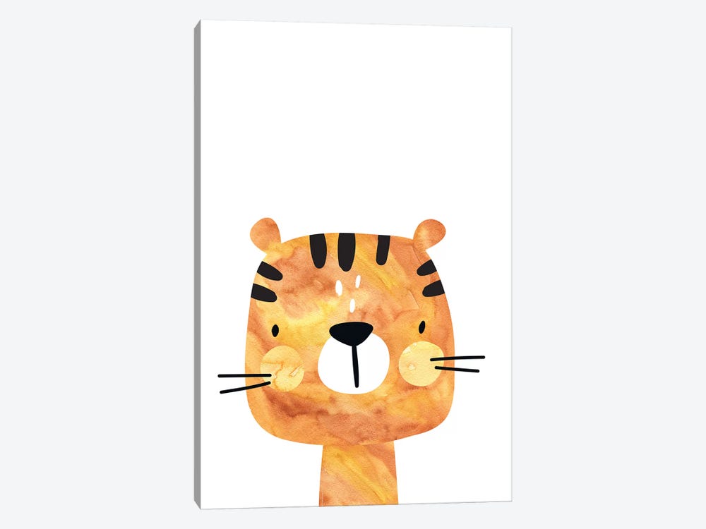 Tiger Watercolour by Pixy Paper 1-piece Canvas Print