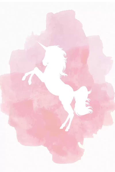 Unicorn Pink Watercolour by Pixy Paper acrylic art print
