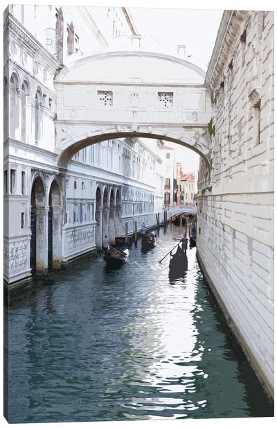 Venice Blue Canvas Art Print - Pixy Paper