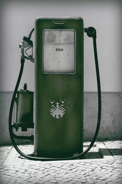 Color Pop Photography: Vintage Dark Green Gas Pump by Pixy Paper