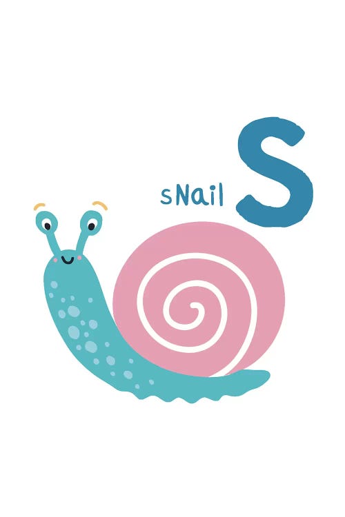Animal Alphabet - S by Pixy Paper wall art