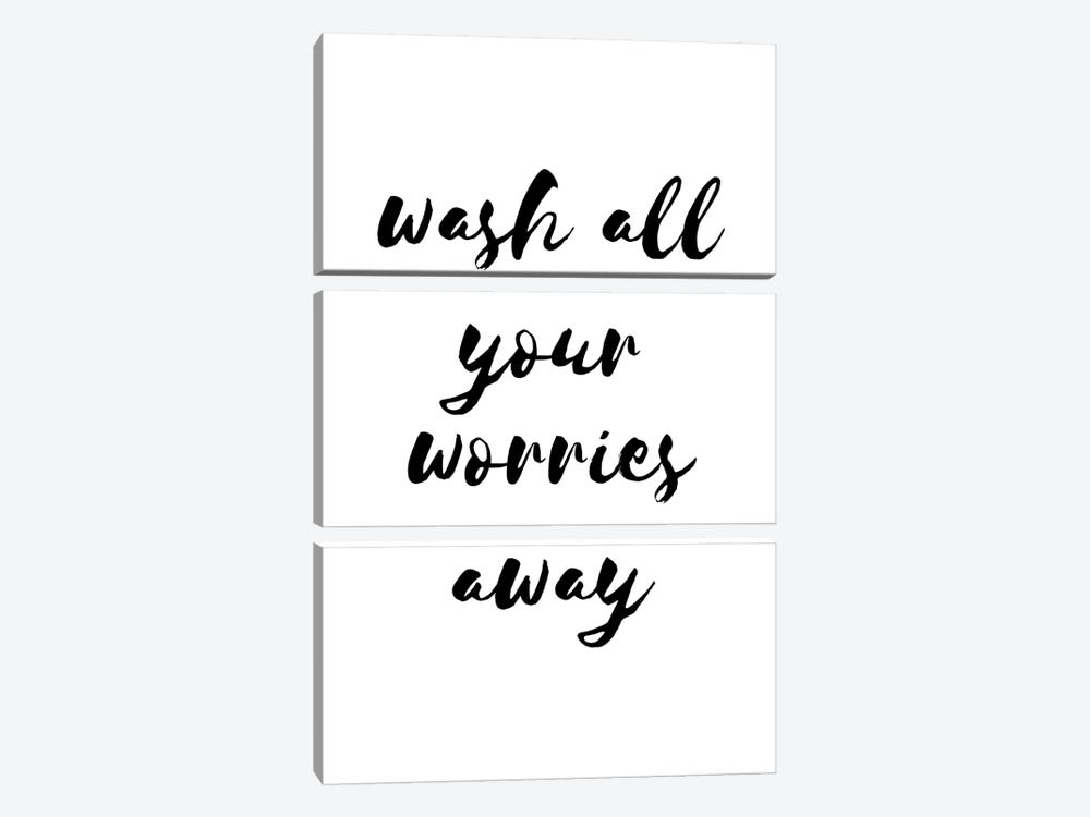 Wash All Your Worries Away by Pixy Paper 3-piece Canvas Artwork