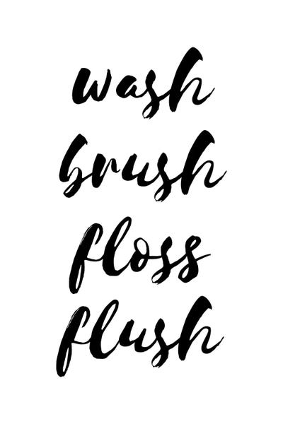 Wash Brush Floss Flush