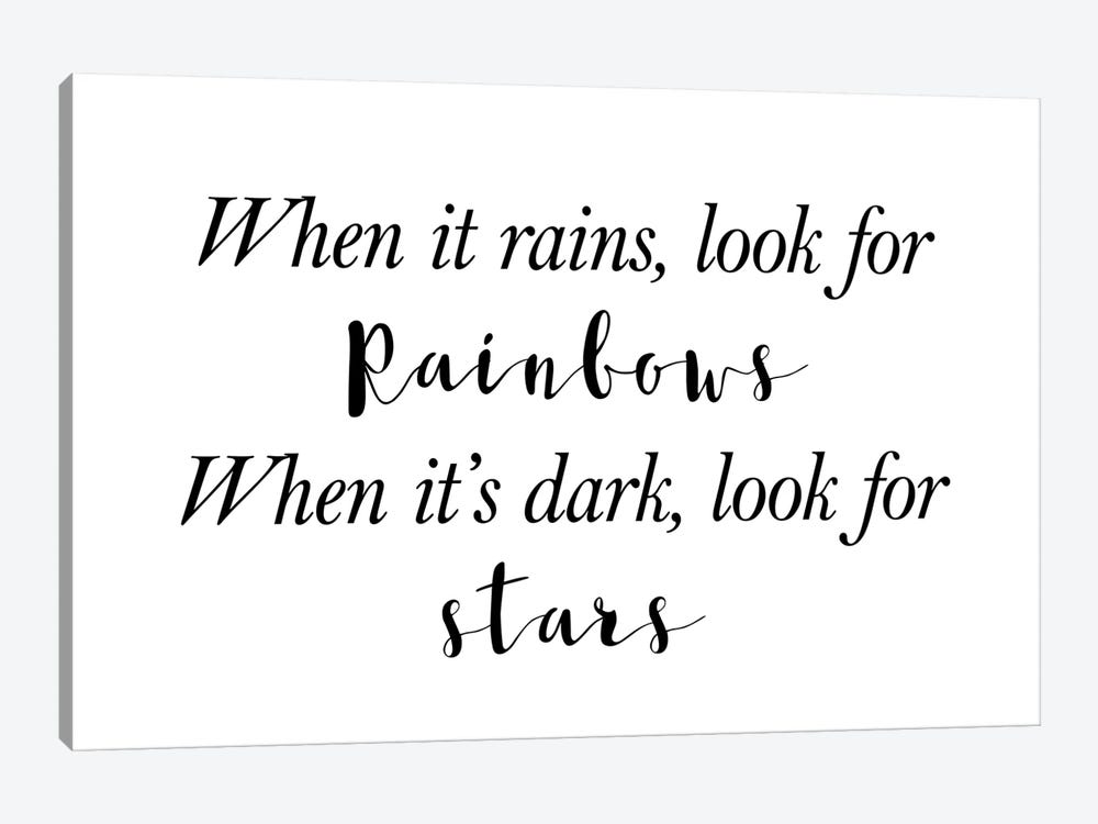When It Rains Look For Rainbows by Pixy Paper 1-piece Canvas Art