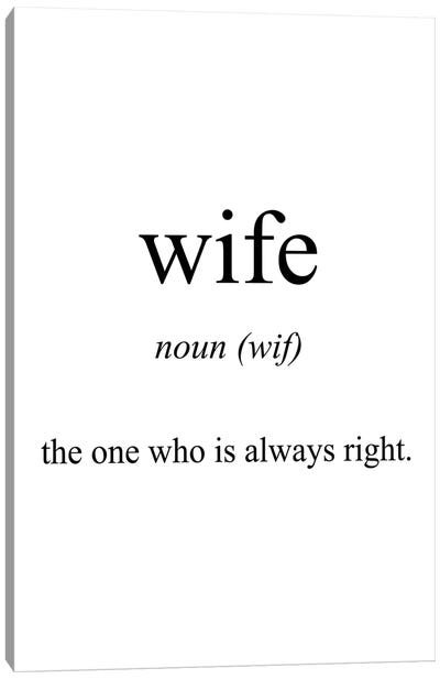 Wife Meaning Canvas Art Print