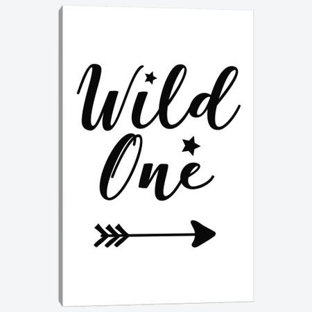 Wild One Black Novelty Canvas Print #PXY526} by Pixy Paper Canvas Wall Art